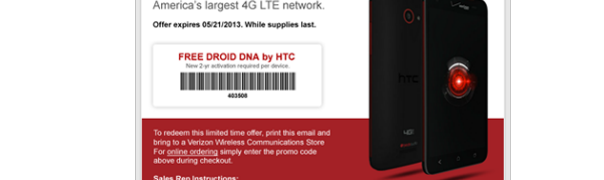 Deal Alert:Droid DNA Free On A New 2 Year Contract