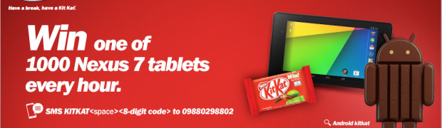 Kitkat Win a Nexus 7 Contest Now Live in India