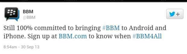 BBM still coming to Android