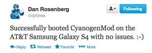 CyanogenMod AT&T Samsung Galaxy S4