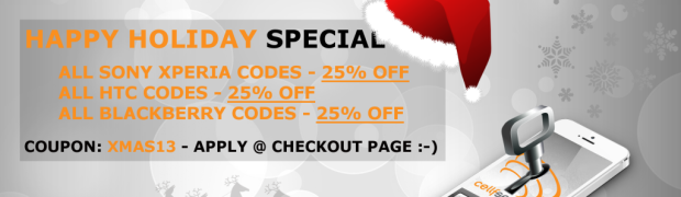 Holiday Special Discounts on unlocking services from CellfServices